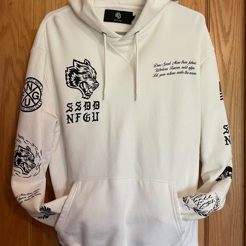 Darc Sport Wolves DarcSport white hoodie sweatshirt
